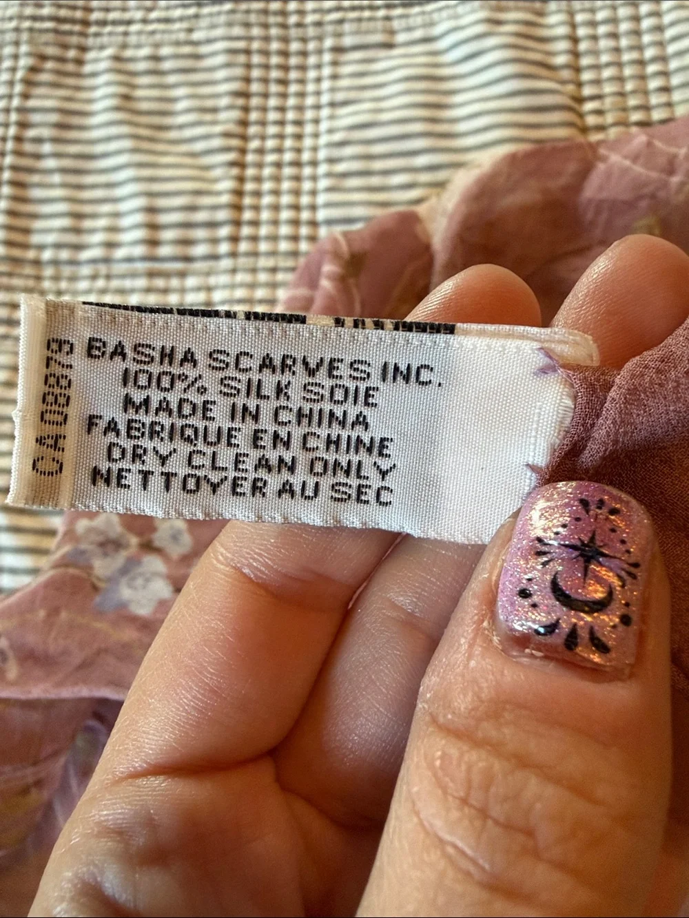 Billabong Dusty Rose & Mauve Floral Scarf